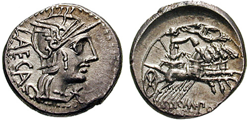 porcia roman coin denarius